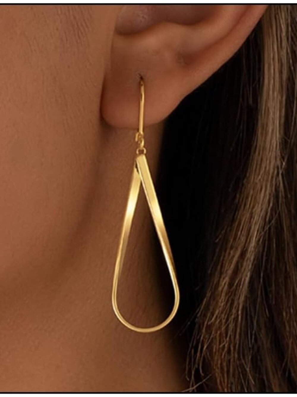 14K Gold Plated Dangle Earrings for Women Trendy | Dangle Earrings, Twisted Spir